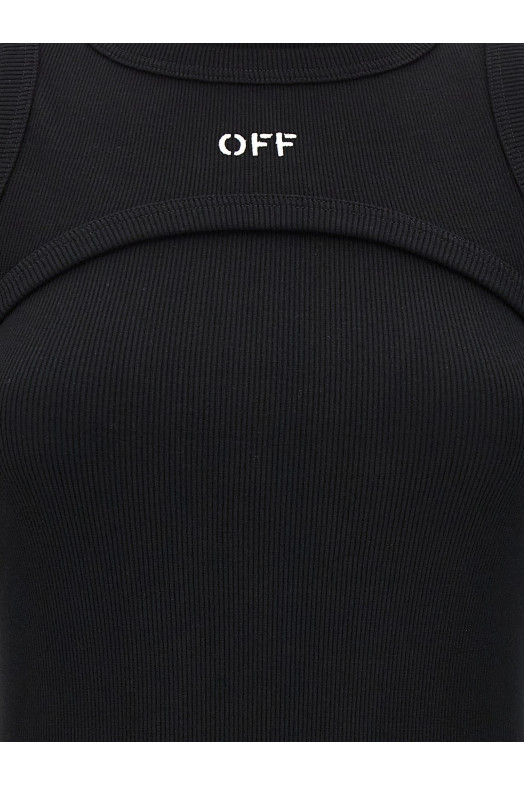 Платье «Off Stamp Rib»  Черное 2FU00681TW003W003