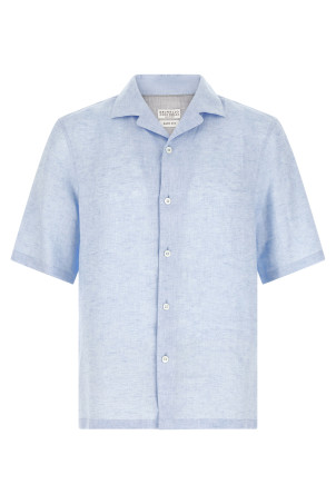 Camp collar shirt BLUE