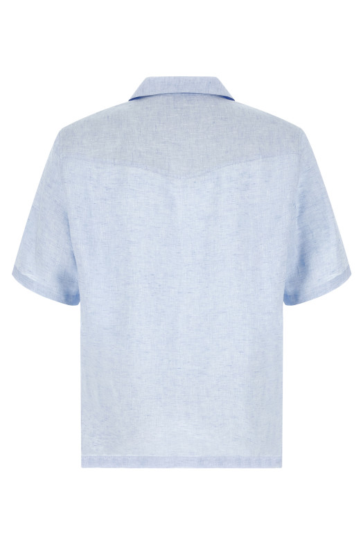 Camp collar shirt BLUE