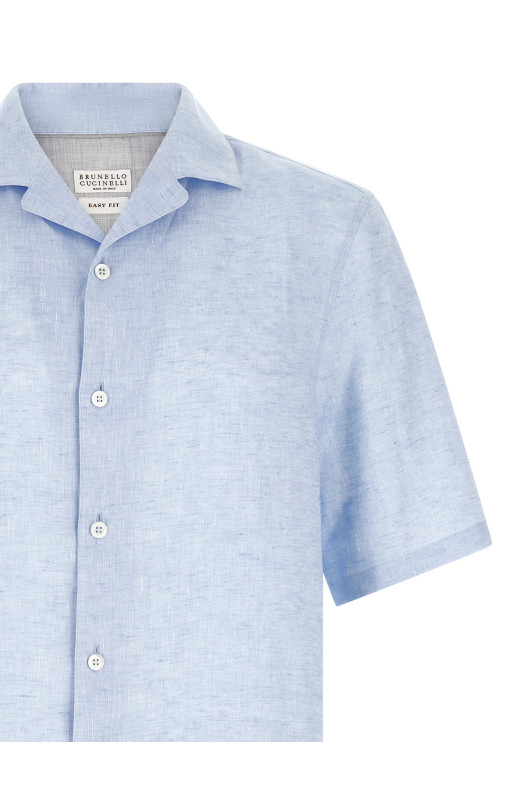 Camp collar shirt BLUE