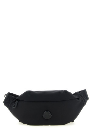 'Durance' waist bag with logo patch  Black