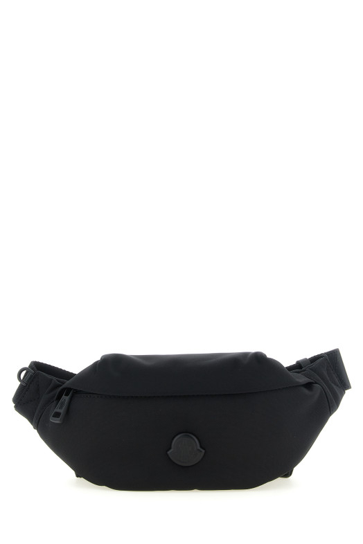 'Durance' waist bag with logo patch  Black