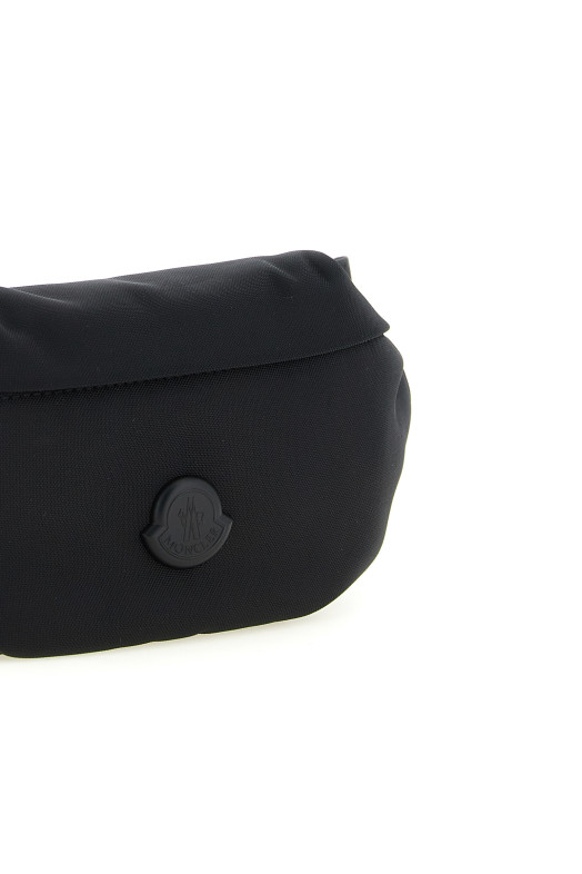 'Durance' waist bag with logo patch  Black