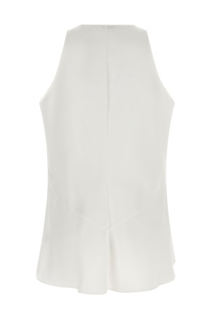 Топ із твілу «Fluid White» BRUNELLO CUCINELLI MH530DX702C600
