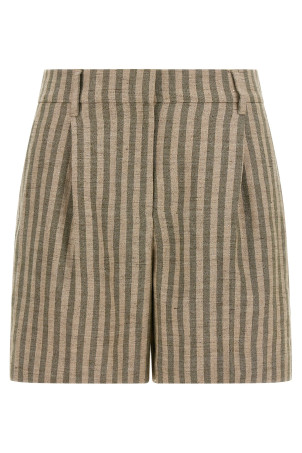 Striped bermuda shorts Green