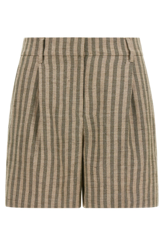 Striped bermuda shorts Green