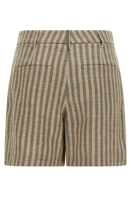 Striped bermuda shorts Green