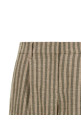 Striped bermuda shorts Green
