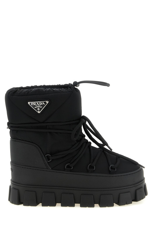 Ботинки Re-Nylon до щиколотки, черные PRADA 1U007NFG0403LFVF0002