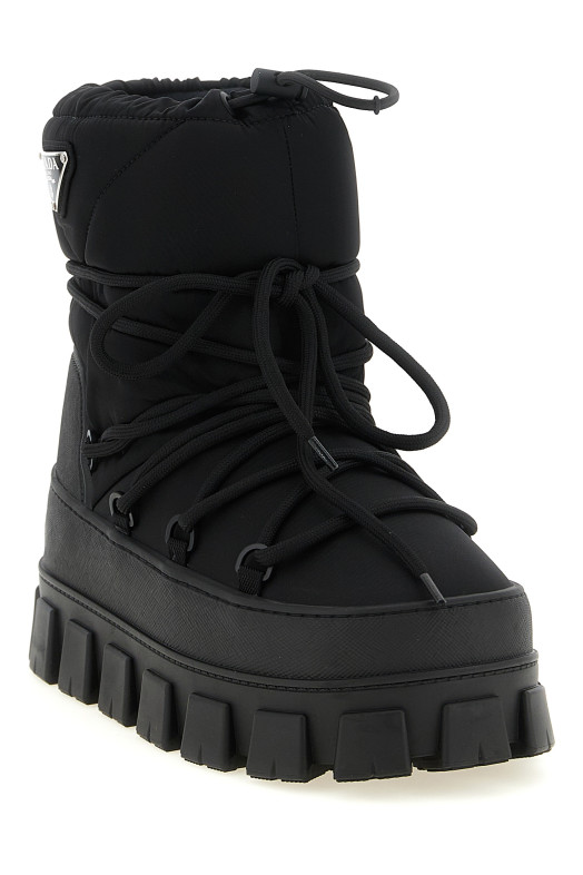 Ботинки Re-Nylon до щиколотки, черные PRADA 1U007NFG0403LFVF0002
