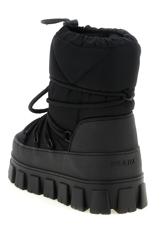 Ботинки Re-Nylon до щиколотки, черные PRADA 1U007NFG0403LFVF0002