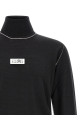 Свитер с высоким воротником и контрастной отстрочкой, черный MM6 MAISON MARGIELA SH0HA0009M13037900