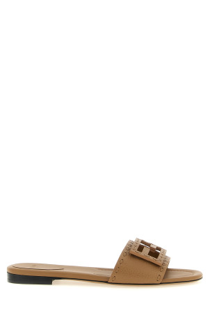 'Baguette' slides Beige