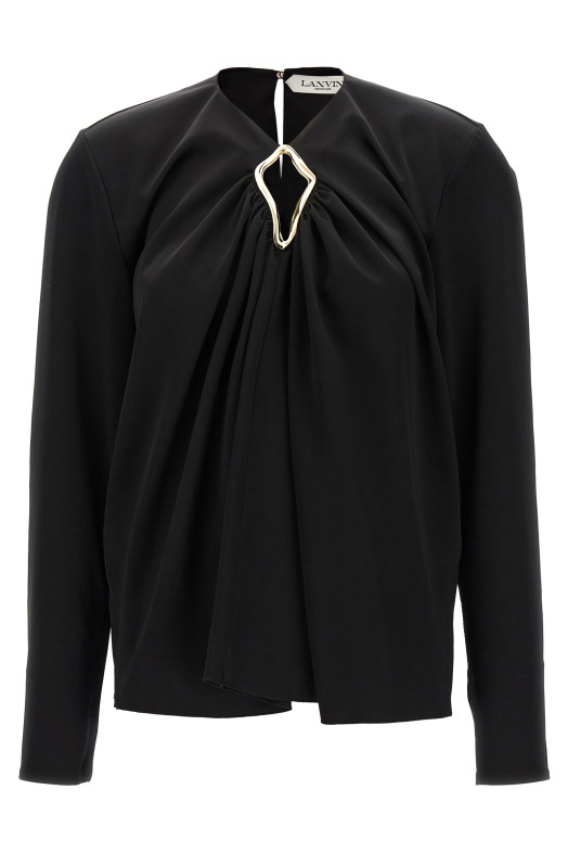 Metallic detail blouse Black   Metallic detail blouse Black