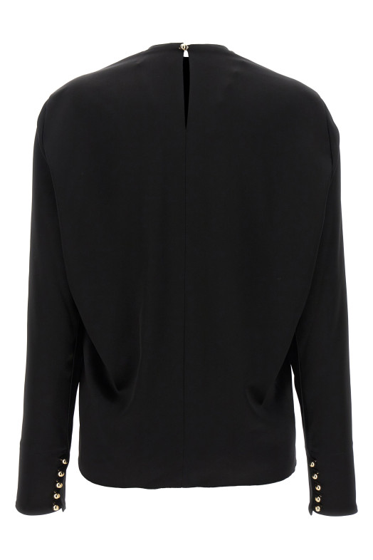 Metallic detail blouse Black   Metallic detail blouse Black