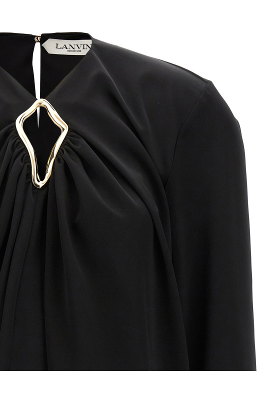 Metallic detail blouse Black   Metallic detail blouse Black