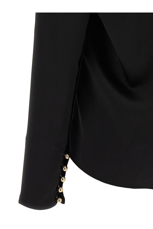 Metallic detail blouse Black   Metallic detail blouse Black