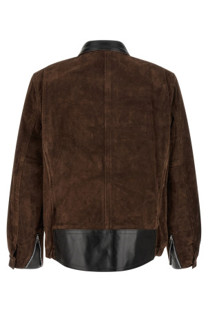 Suede blouson Brown