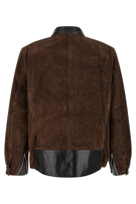 Suede blouson Brown