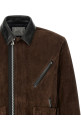 Suede blouson Brown