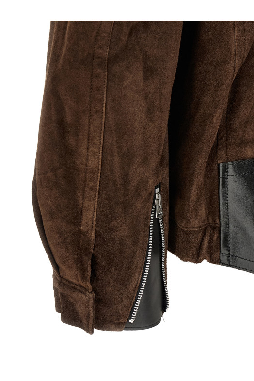Suede blouson Brown