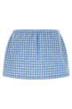 Fleece-effect vichy skirt BLUE