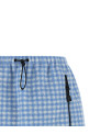 Fleece-effect vichy skirt BLUE