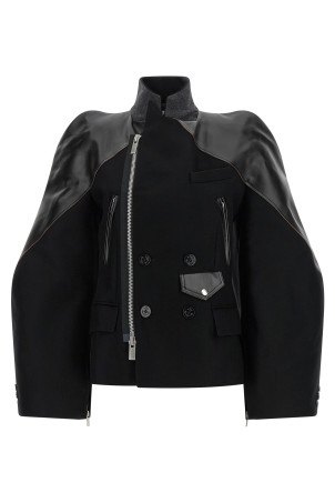 Вовняна куртка Melton, чорна SACAI 2608635001