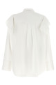 Pleated ruffle shirt White