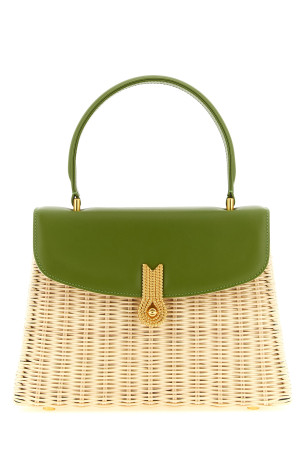'Queen rattan' handbag Green