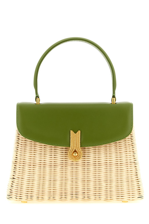 'Queen rattan' handbag Green