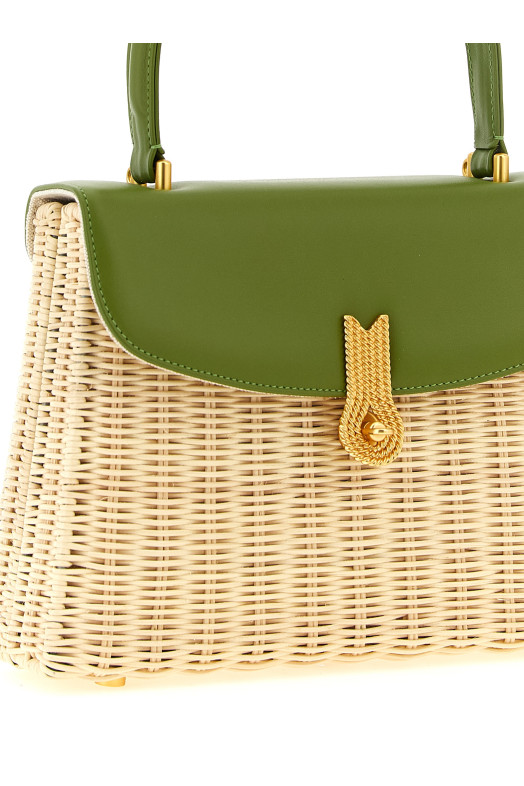 'Queen rattan' handbag Green