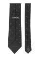 Polka dot silk tie Black