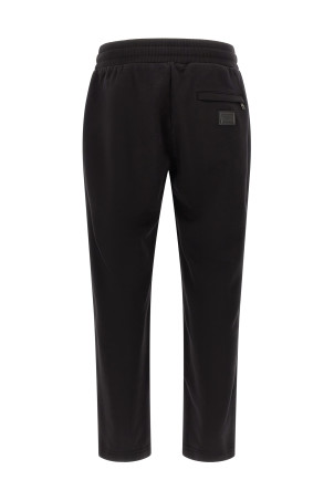 Logo plaque joggers Black