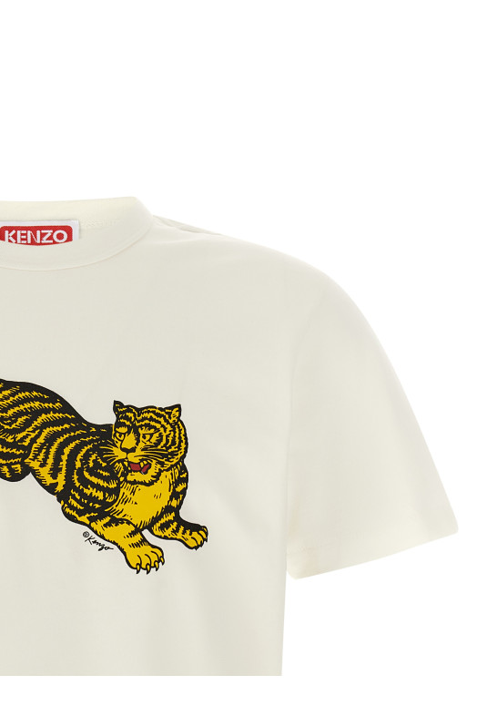 Футболка «KENZO Jumping Tiger», белая FG65TS1654SG02