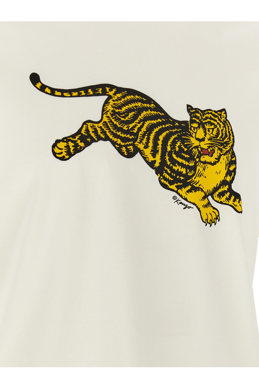 Футболка «KENZO Jumping Tiger», белая FG65TS1654SG02