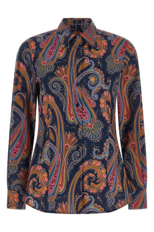 Floral Paisley shirt Blue