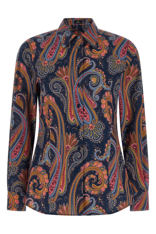 Floral Paisley shirt Blue