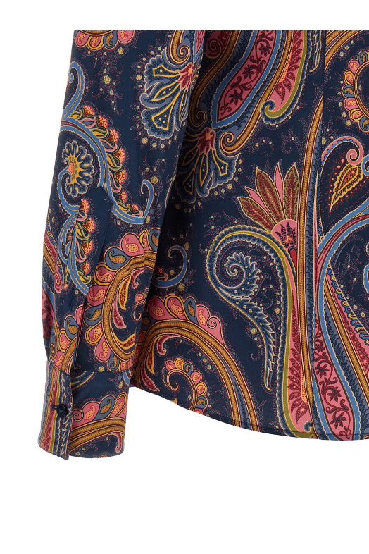 Floral Paisley shirt Blue