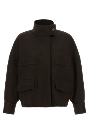 'Loro Piana' wool bomber jacket Brown