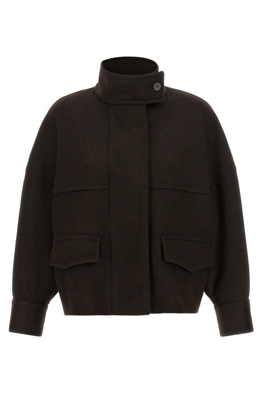 'Loro Piana' wool bomber jacket Brown