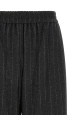 Брюки в тонкую полоску с микро-пайетками  Серые BRUNELLO CUCINELLI MG576P9354C520