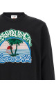'Palm Tree Emblem' embroidered sweatshirt Black