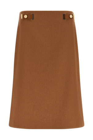 'New Linen' skirt Brown