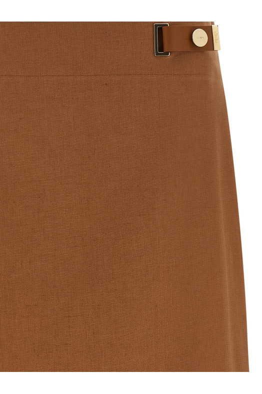 'New Linen' skirt Brown