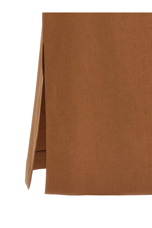 'New Linen' skirt Brown