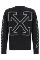 'Diag Arrow Fuzzy' sweater with intarsia Gray