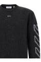 'Diag Arrow Fuzzy' sweater with intarsia Gray