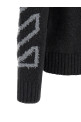'Diag Arrow Fuzzy' sweater with intarsia Gray