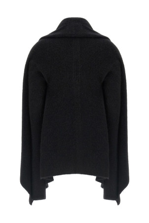 'Hooded Medium Wrap' cardigan Black